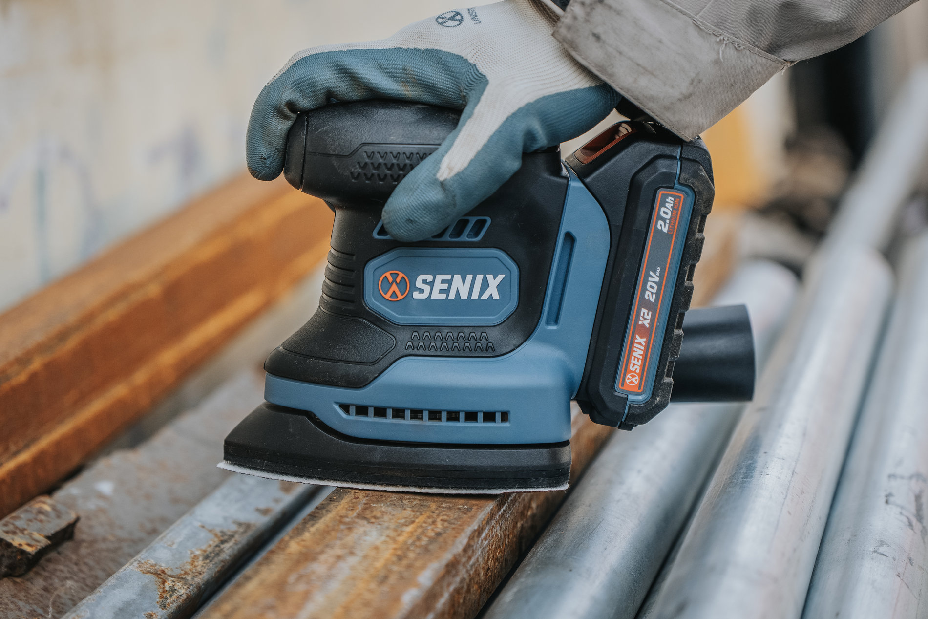 Дельта шлифмашина, с 1 АКБ, 1 ЗУ X2 20В