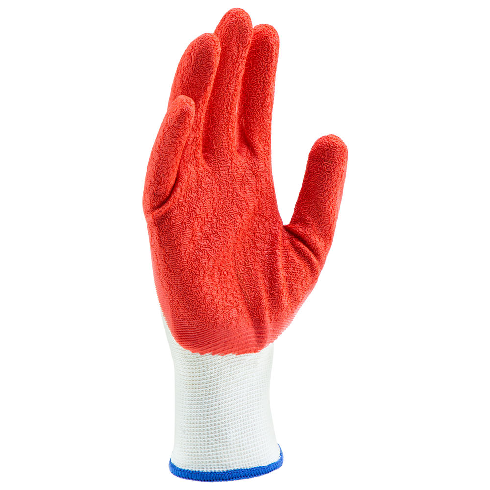 Перчатки трикотажные полиэфирные, латексное рельефное покрытие, Россия, Сибртех (67767)