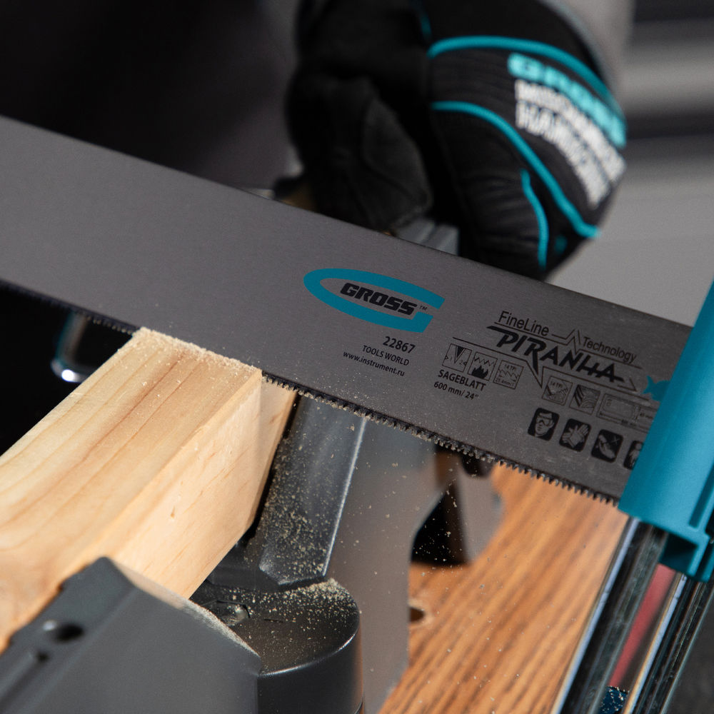 Пильное полотно для прецизионного стусла Piranha, 600 мм, каленый зуб 2D, 18 TPI Gross