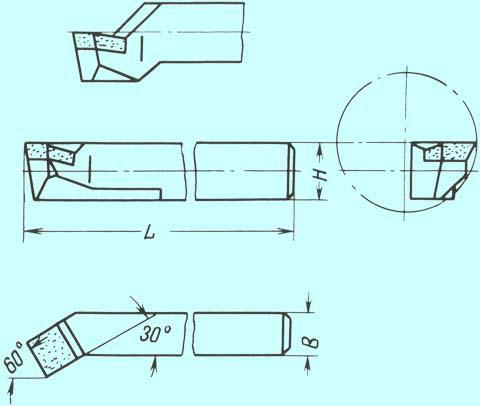 Резец Расточной 20х20х170 тв. сплав для сквозных отверстий (без маркировки марки сплава)