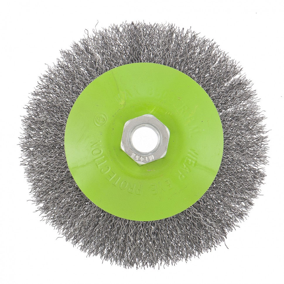 Щетка для УШМ, 125 мм, М14, тарелка, витая проволока Сибртех (746167)