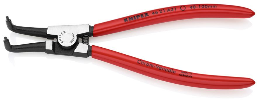 Щипцы для внешних стопорных колец, губки 90°, O 40-100 мм, длина 200 мм, фосфатированные (KN-4621A31)