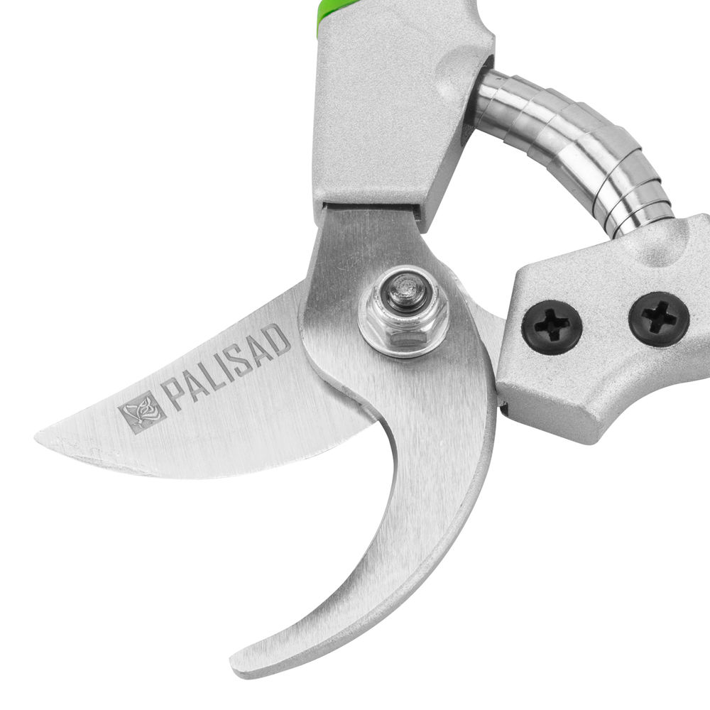 Секатор прямого реза, 180 мм, металлические обрезиненные рукоятки, Palisad (60489)