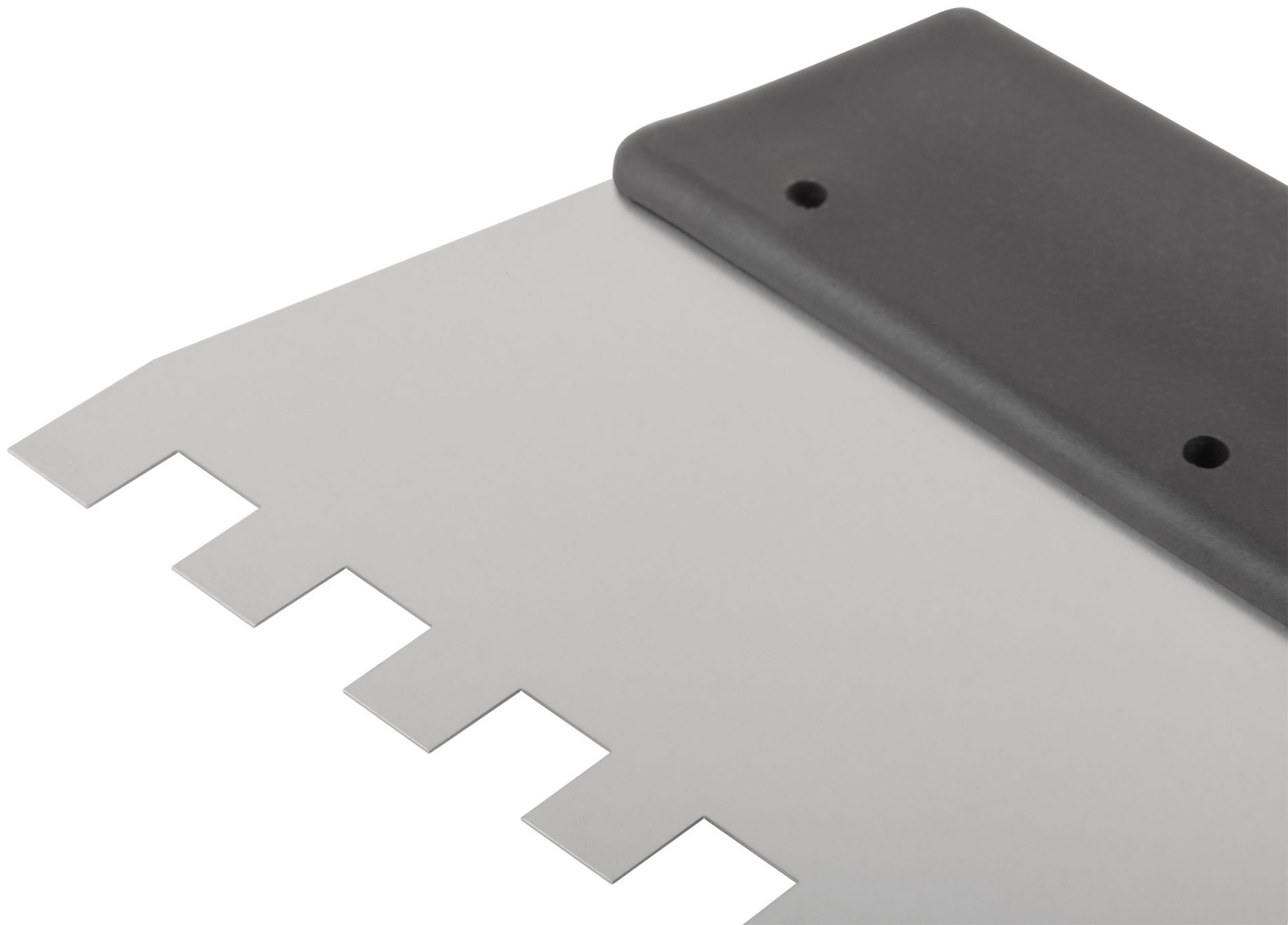 Шпатель фасадный нержавеющий зубчатый 350 мм / зуб 10 мм (06615)