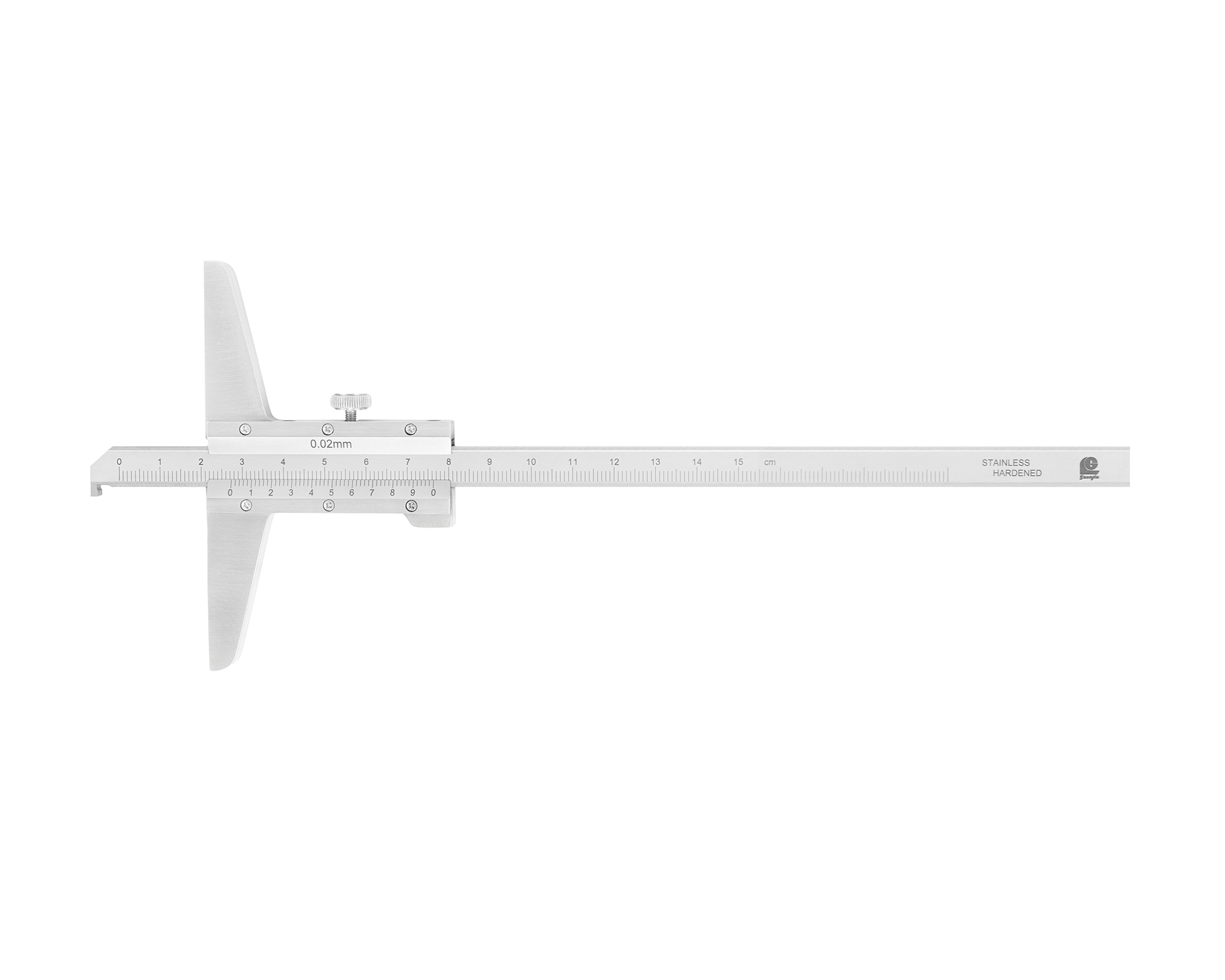 Штангенглубиномер нониусный 0-150 0,02 с т-ром съемный корпус 155-100К Guanglu