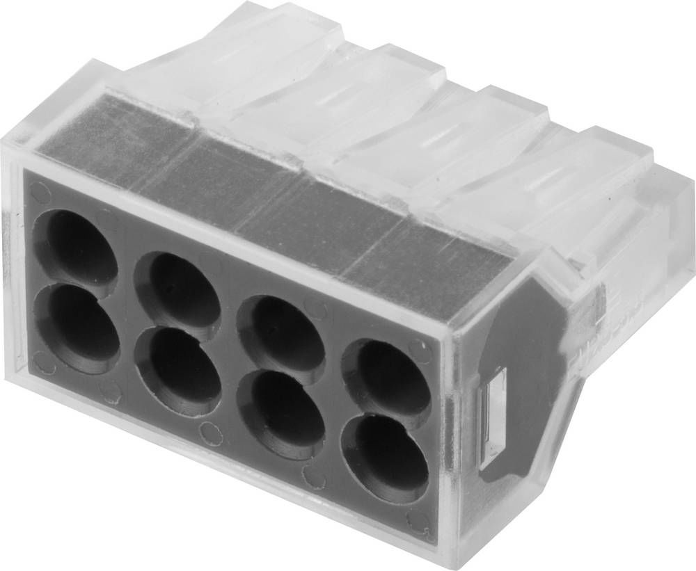 Соединительная 8-ми проводная клемма 400 В, 24 А, 0.75 - 2.5 мм2, 2 шт СВЕТОЗАР 49170-8