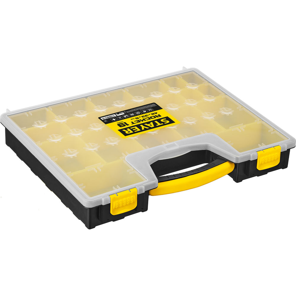 Органайзер пластиковый 420 x 330 x 50 мм, (16.5) с 19 съемными лотками ROCKET-19 STAYER 2-38032