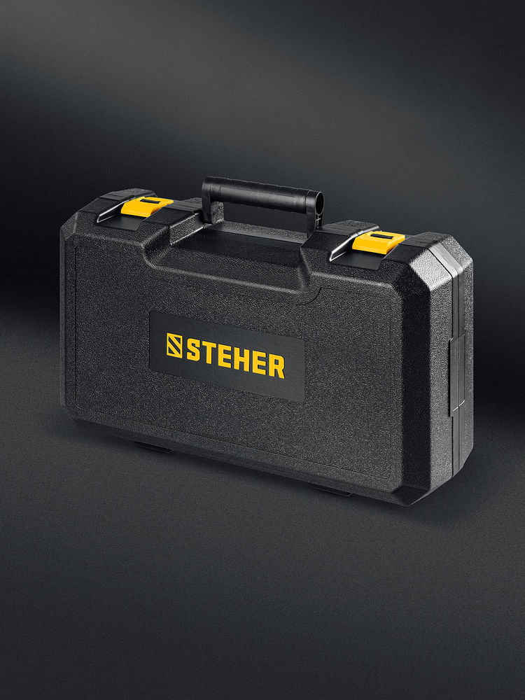 Машина орбитально-шлифовальная бесщеточная d125 / d150 мм, 5.0 мм, 350 Вт, кейс BOS-50 Duo STEHER BOS-50