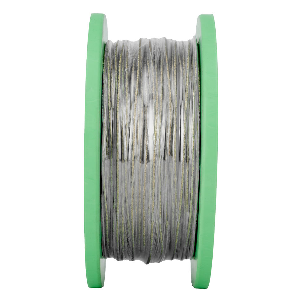 Трос металлополимерный прозрачный ПР-2.5, толщина 2.5 мм, катушка 200 метров Сибртех (47626)