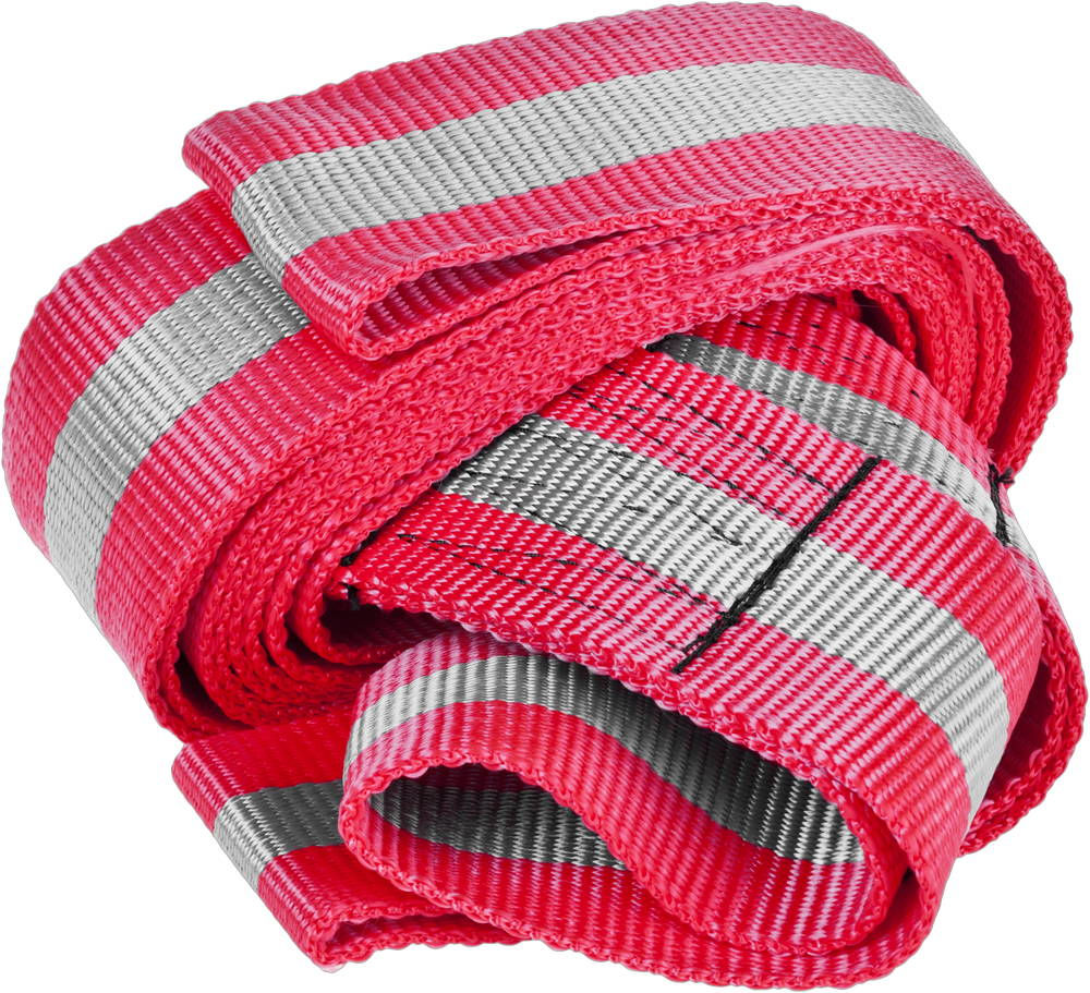 Трос буксировочный 2 петли, 7 т, ширина ленты 65 мм, длина 4 м ЗУБР 61211-7