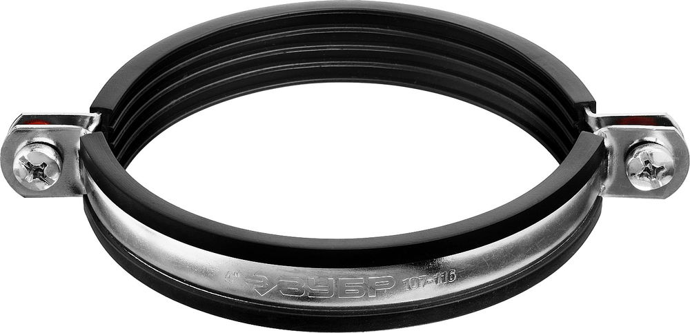 Хомут трубный с гайкой 4, цинк, 5 шт ЗУБР 37850-107-116