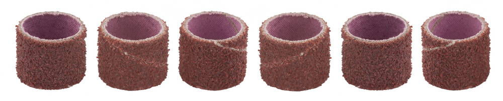 Набор абразивных шлифовальных втулок 6 шт, 12.5 мм, L-12.7, P80 ЗУБР 35918