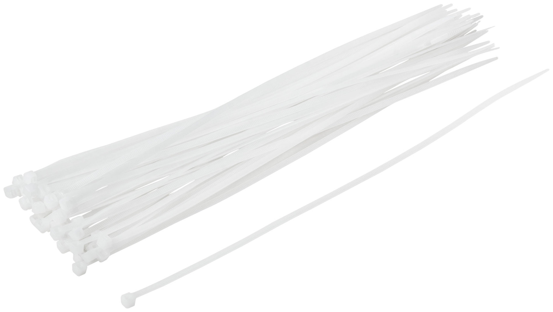 Хомуты нейлоновые, белые д/проводов 50 шт., 300x3,6 мм (60423)