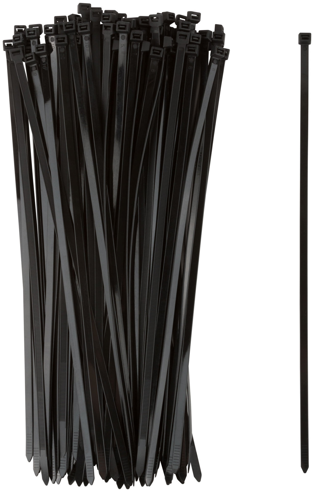 Хомуты нейлоновые для проводов, черные 100 шт., 7,6х400 мм (60362)