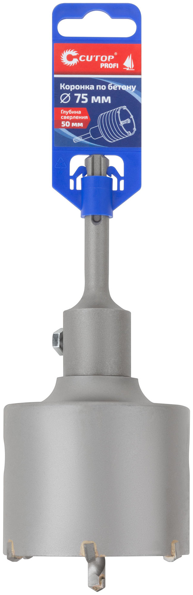 Коронка по бетону SDS Plus, 75 мм, Cutop Profi (43-879)