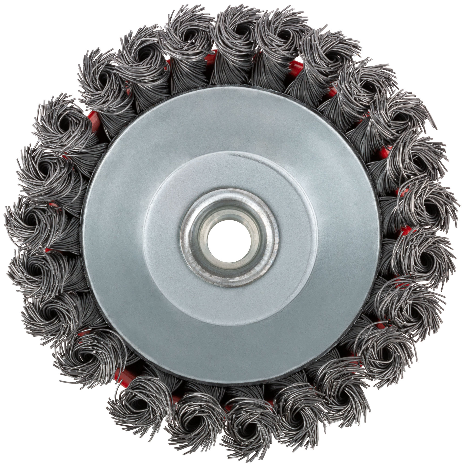 Корщетка чашечная, гайка М14, стальная витая проволока 125 мм (39044)