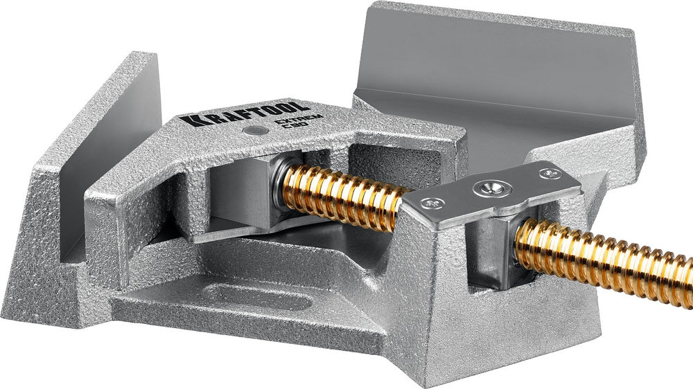 Экстрамощная стальная угловая струбцина для сварочных работ Extrem C90, глубина зажима 90 мм KRAFTOOL 32201