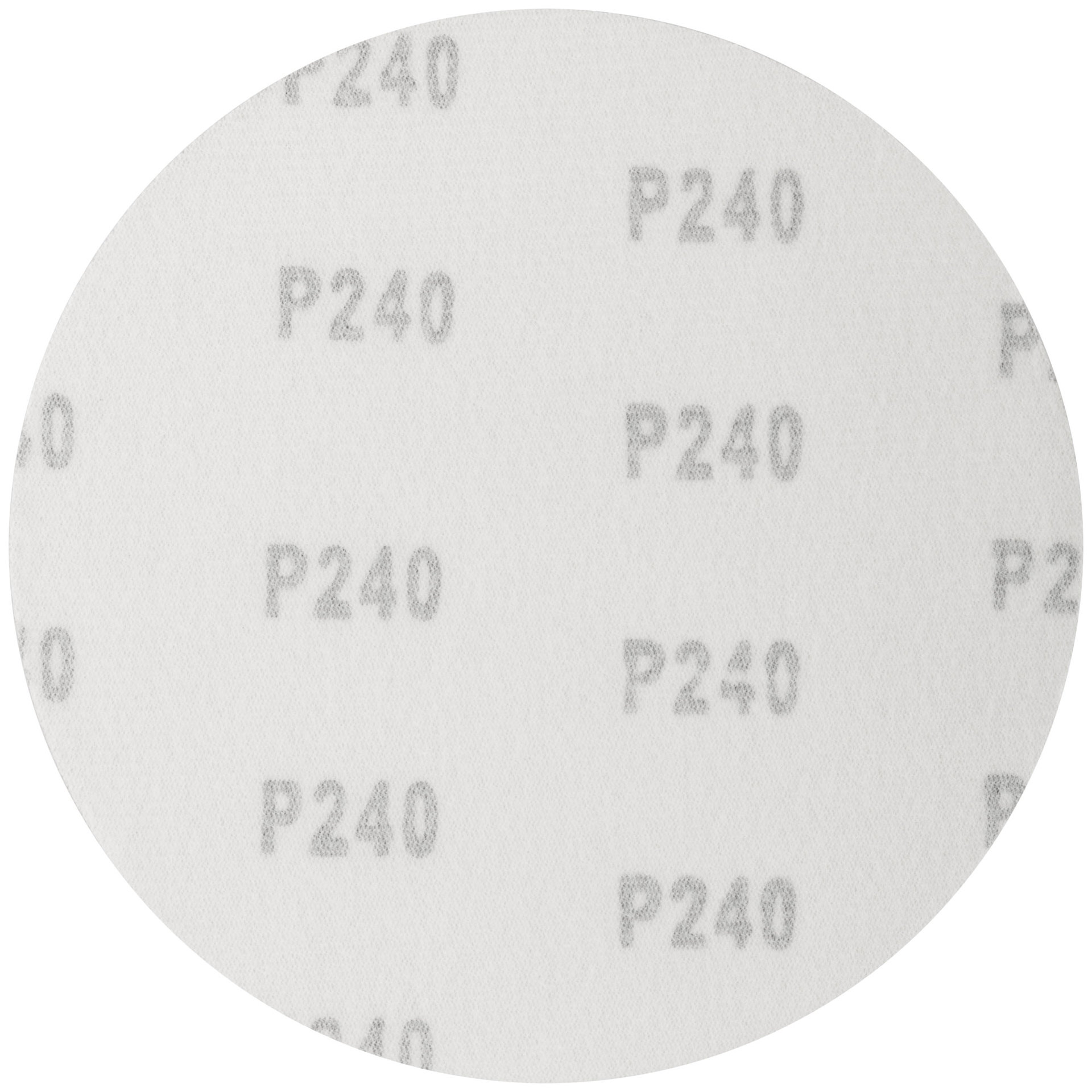 Круги шлифовальные сплошные (липучка), алюминий-оксидные, 150 мм, 5 шт. Р 240 (39809)