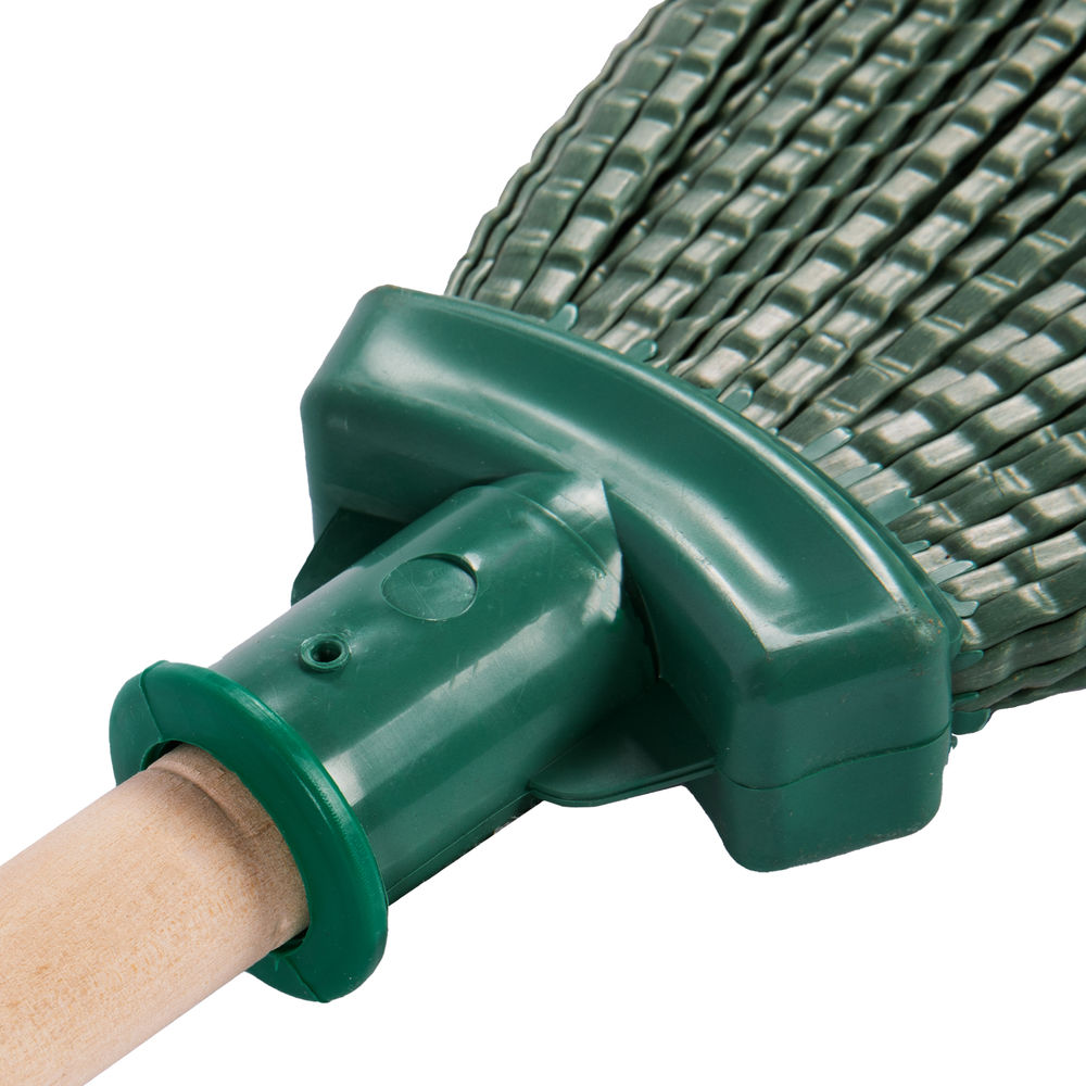 Метла полипропиленовая, 295 х 255 х 1490 мм, веерная, деревянный черенок, Сибртех (63227)