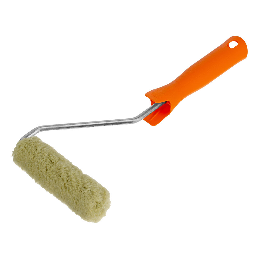 Мини-валик в сборе Фасадные работы, 110 мм, ворс 12 мм, D 16 мм, D ручки 6 мм, полиакрил, полиэстер Сибртех (80588)