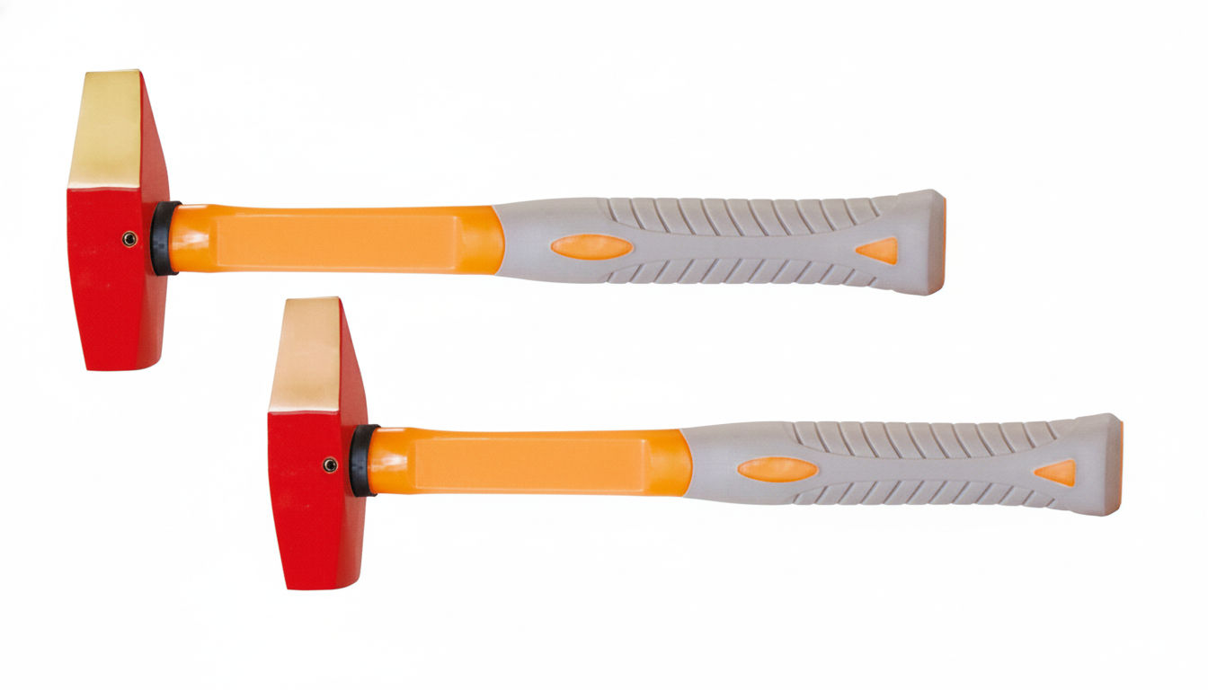 Молоток слесарный 300 гр AlCu рукоятка фиберглас, искробезопасный 188-1002, HORTZ