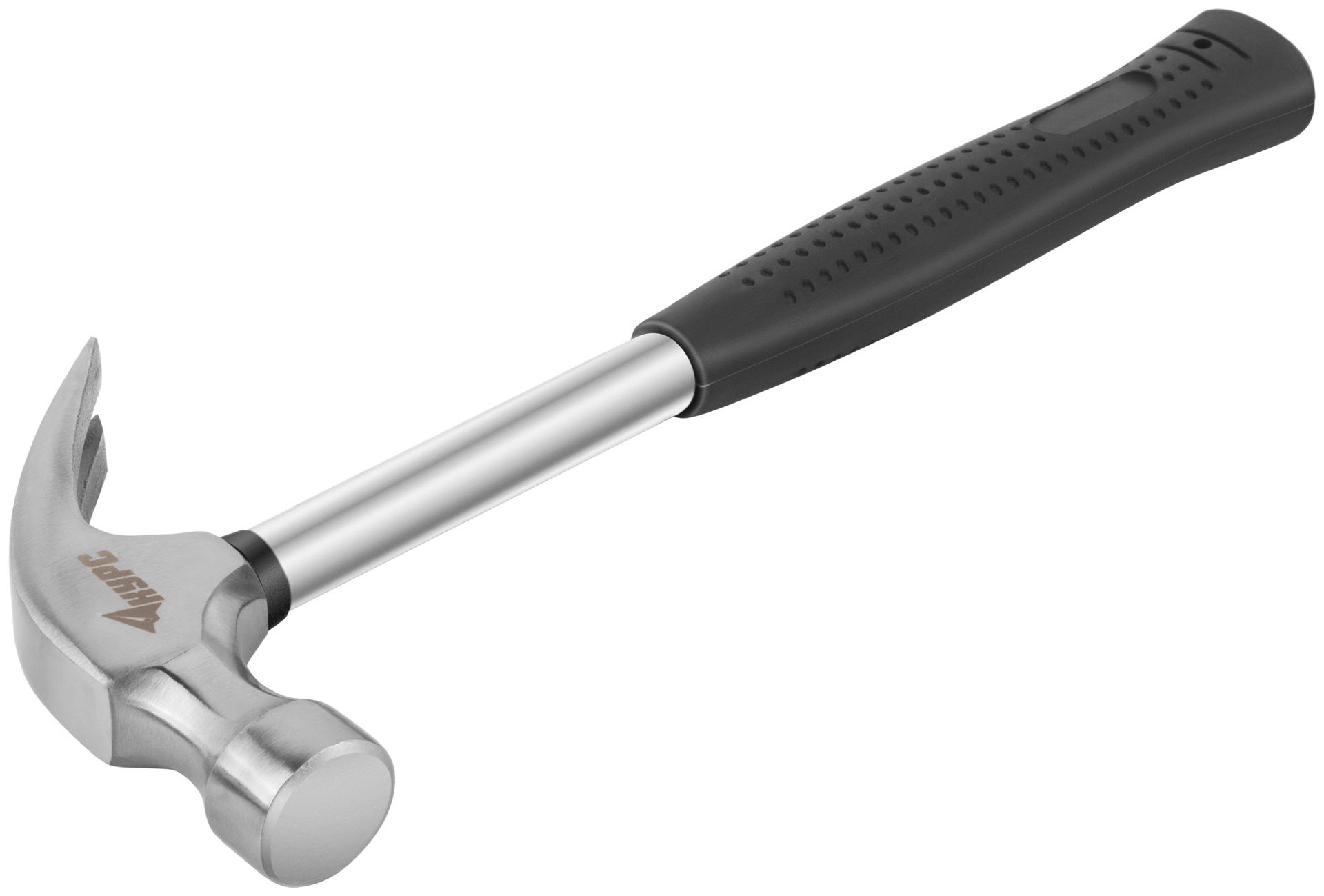 Молоток-гвоздодер, металлическая ручка, резиновая рукоятка 29 мм, 450 гр. (44613)