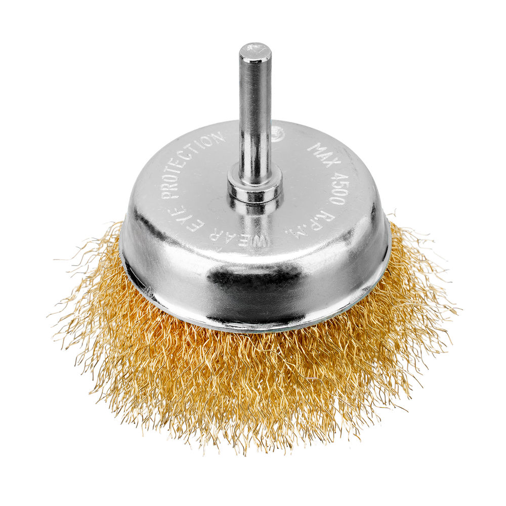 Набор щеток для дрели, 5 шт, 2 плоские, 50-75 мм, 3 чашки, 25-50-75 мм, со шпильками Matrix (74492)