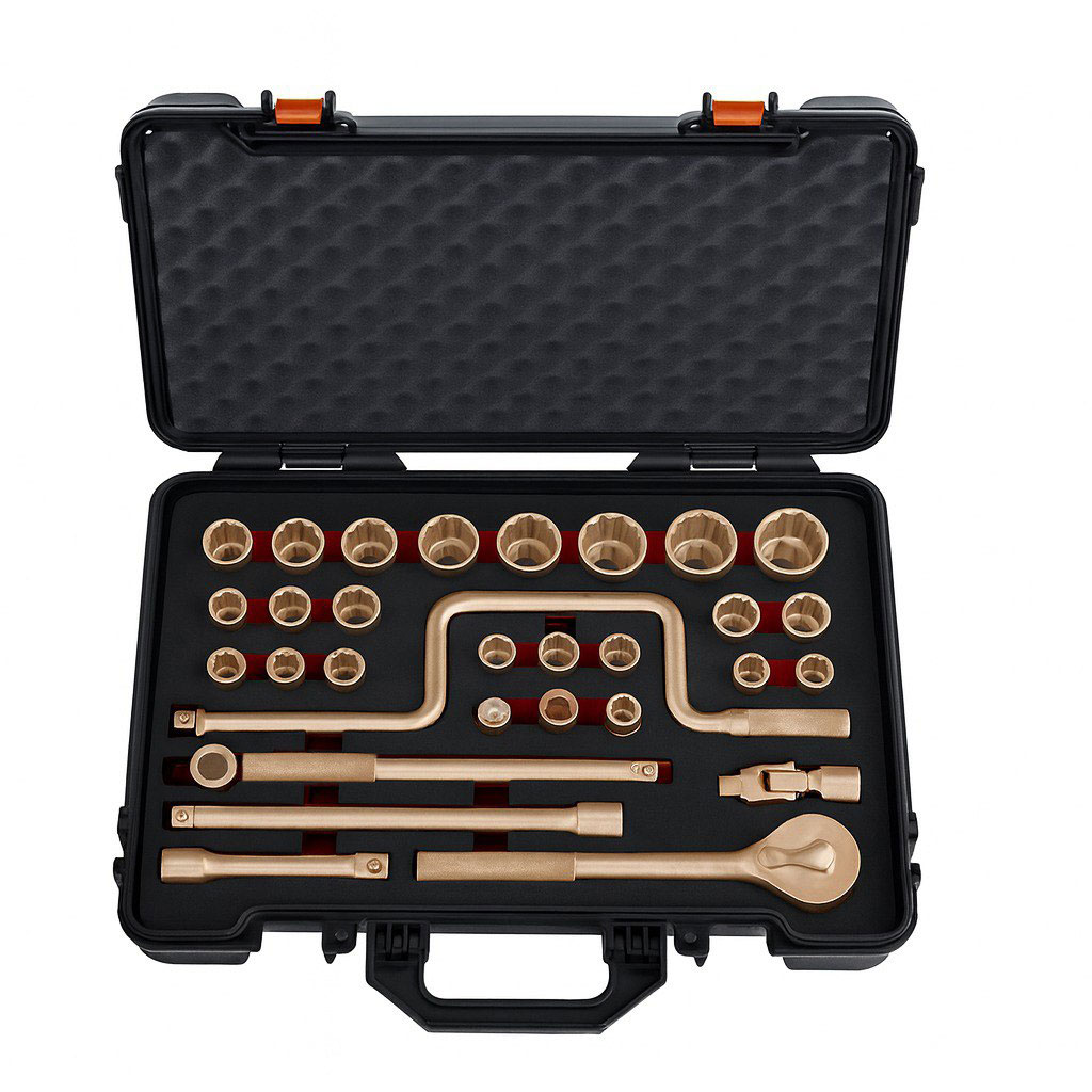 Набор торцевых головок искробезопасных 1/2, 32 предмета BeCu, HORTZ