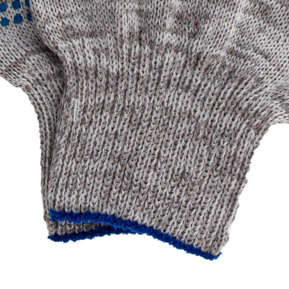 Перчатка х/б, ПВХ покрытие, Точка, серый меланж, 10 класс (67815)