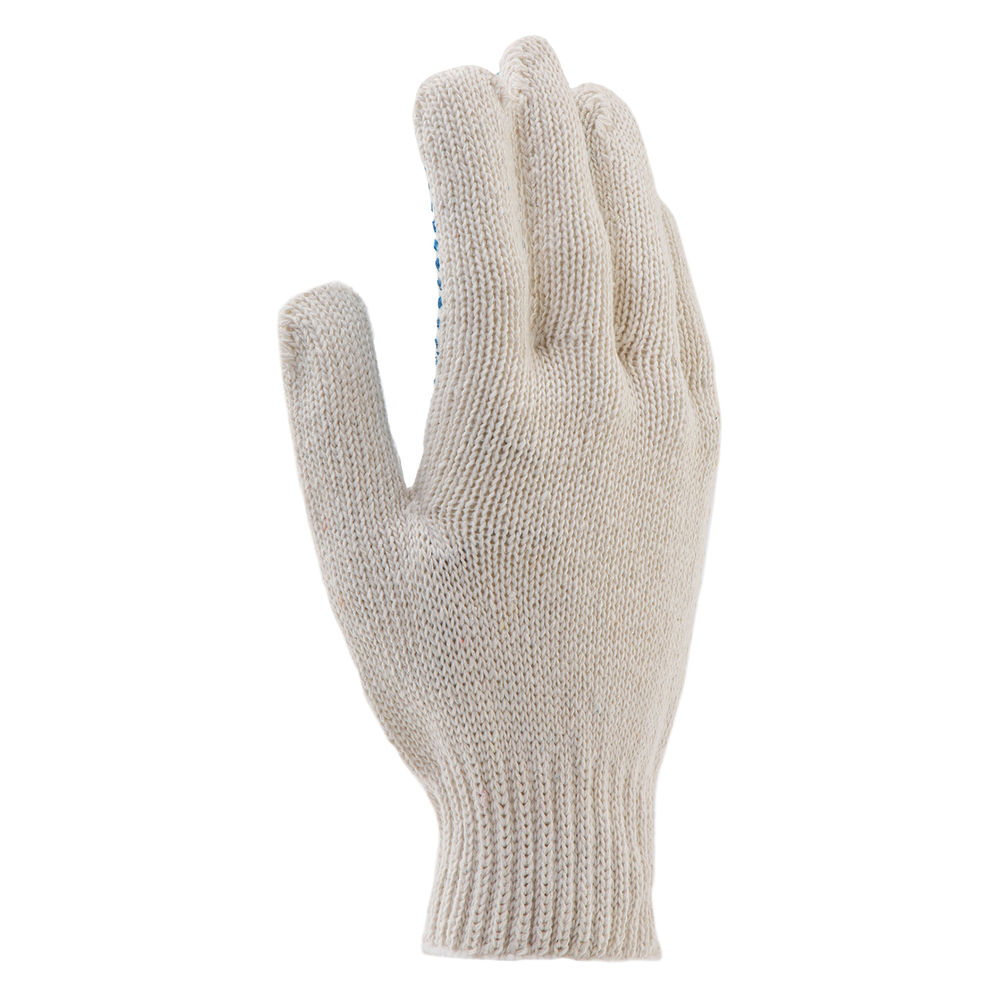 Перчатки х/б, ПВХ покрытие, Точка, 7 класс Сибртех (67703)