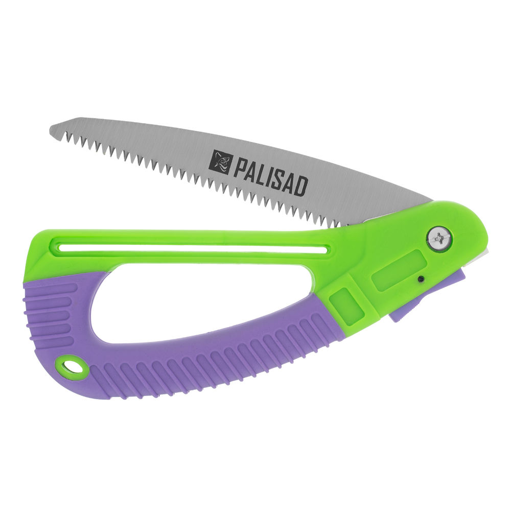 Пила садовая складная,175 мм, пластиковая обрезиненная рукоятка, защитная кулиса, Palisad (60411)