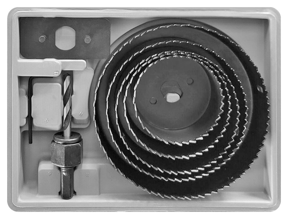 Пилы круговые Профи 68 -127 мм набор 5 шт. (68, 72, 82, 102, 127 мм) в кейсе (36764)