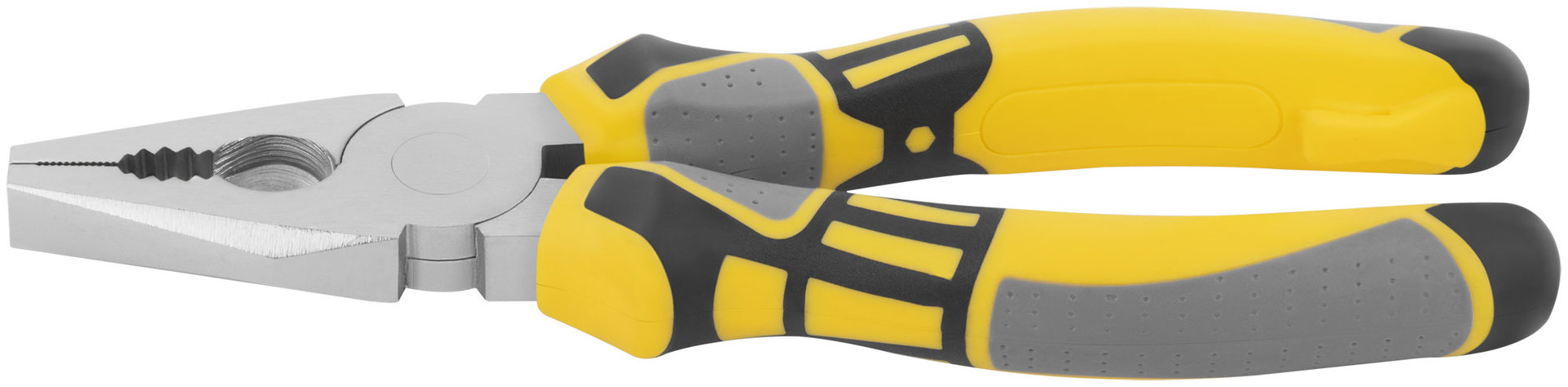 Плоскогубцы комбинированные Смарт, трехцветные прорезиненные ручки, никелевое покрытие 180 мм (50664)