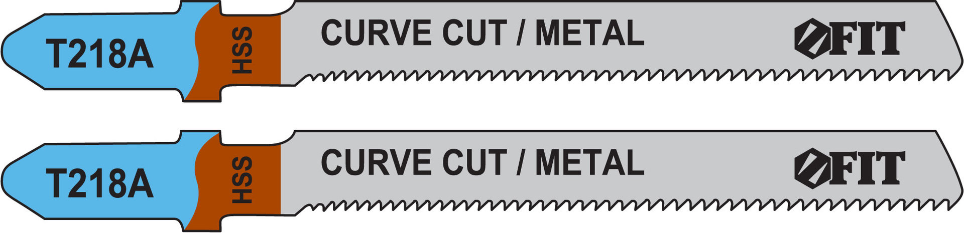 Полотна по металлу, HSS, фрезерованные, волнистые зубья, 76/51/1,2 мм (T218A), 2 шт. (40965)