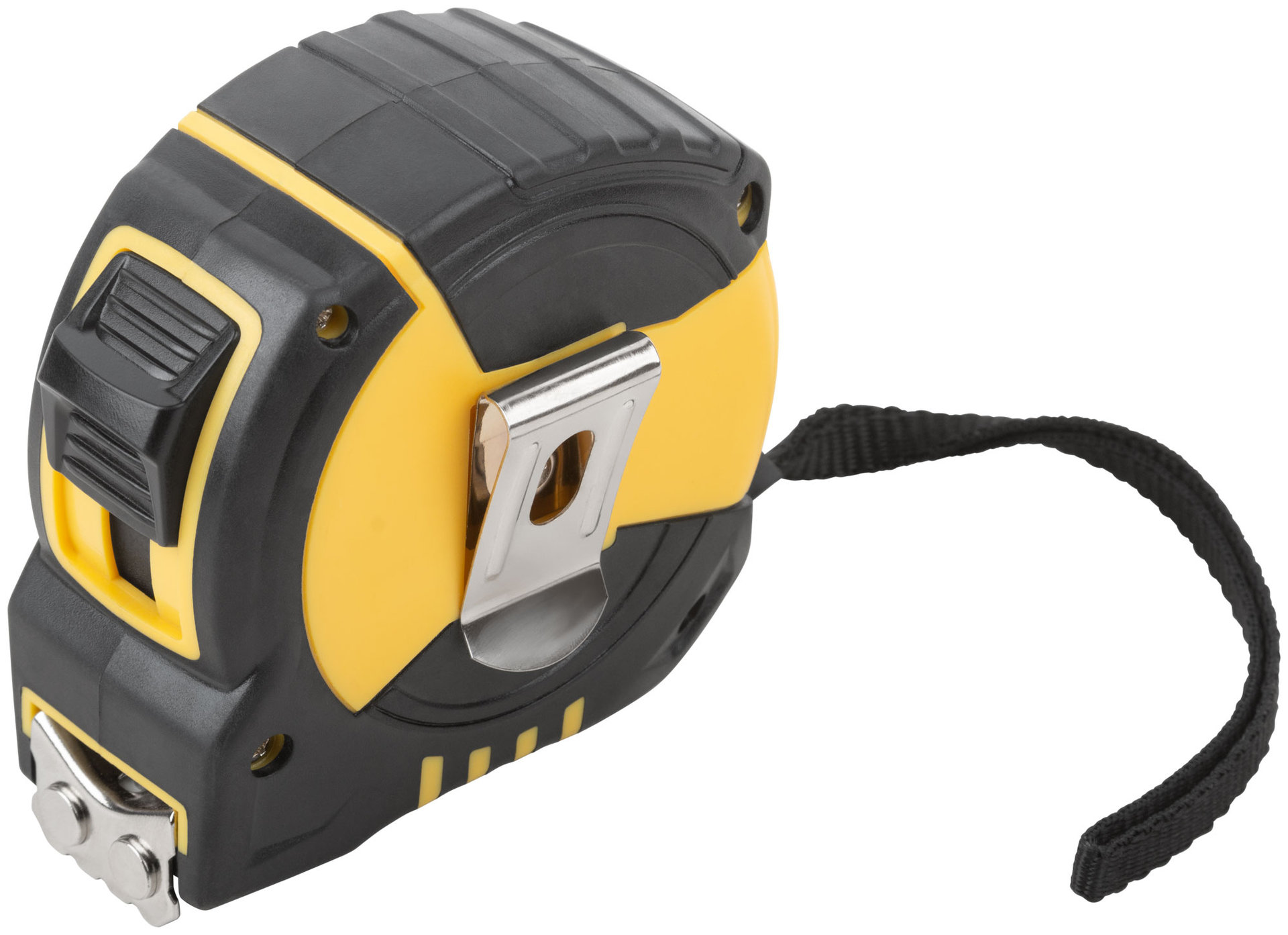 Рулетка Гранд, калибр.лента, нейлон.покр., магн.крючок, двойной стопор, прорезин.корпус 10 м х 25 мм