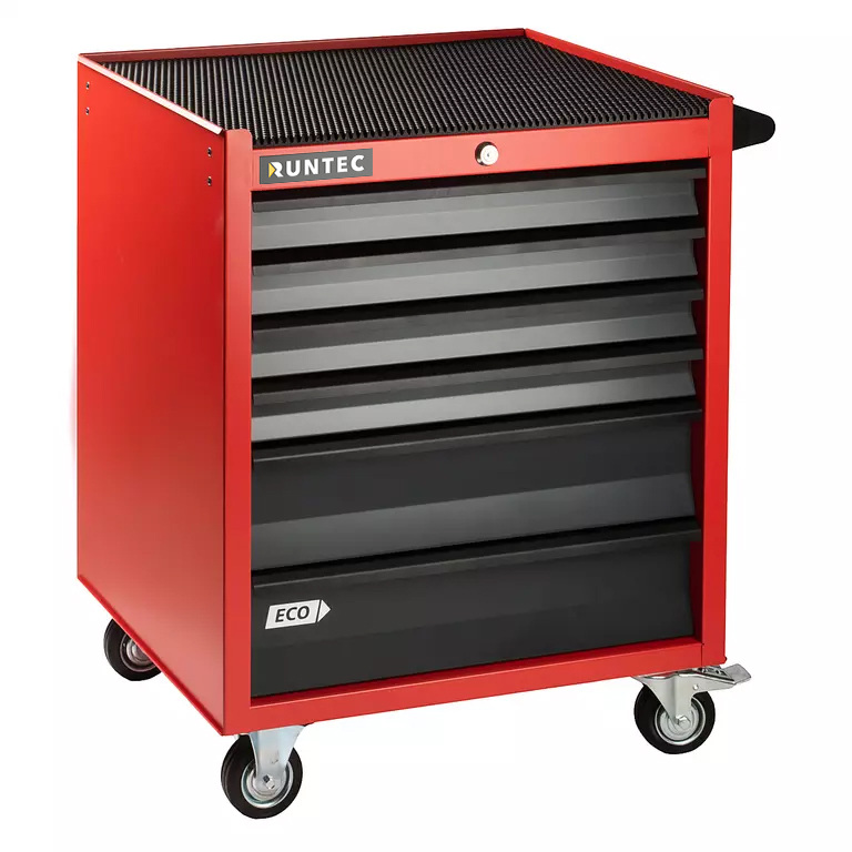 Тележка инструментальная 6 полочная ECO красная RUNTEC RTEC-6R