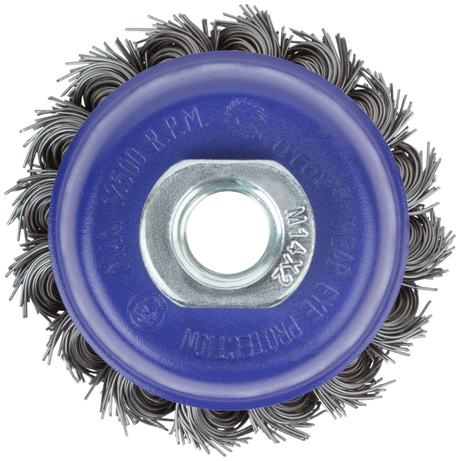 Щетка для УШМ, М14, тип Чашка, крученая витая проволока 0,5 мм, 65 мм, блистер, CUTOP Profi (82-897)