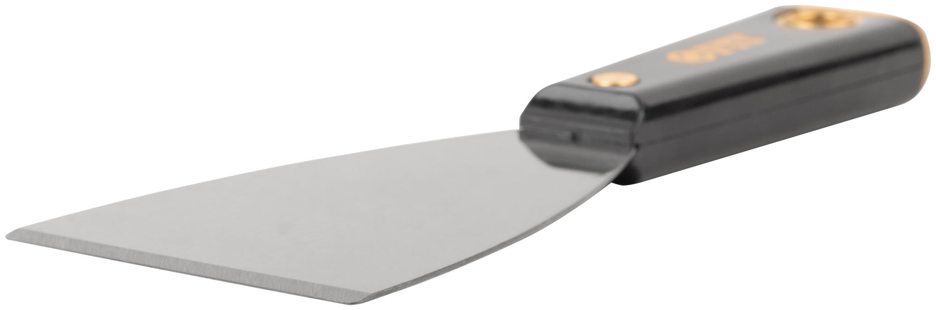 Шпатель для удаления ржавчины Профи, толщ. лезвия 1 мм, пластик.ручка с метал.бойком 2,5 (63 мм) (06395)