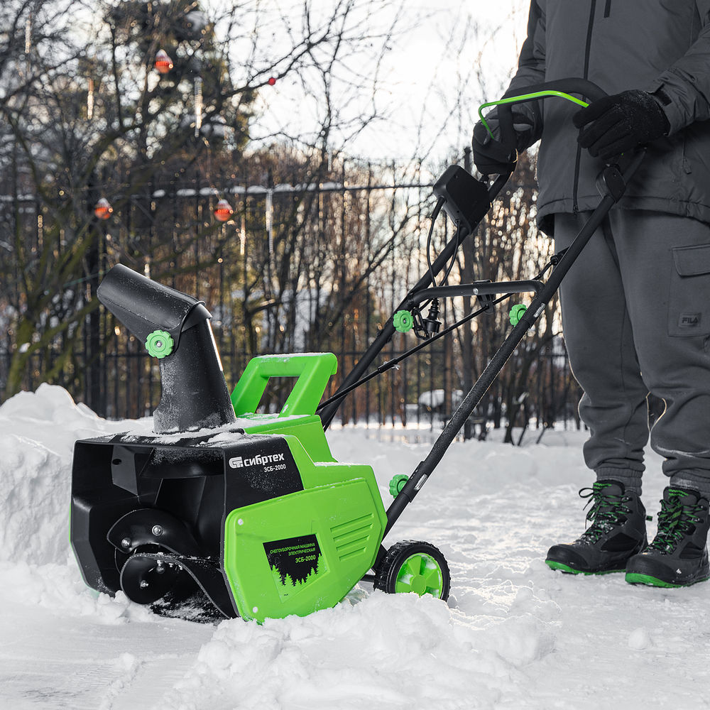 Снегоуборочная машина электрическая ЭСБ-2000, 2 кВт Сибртех (97620)