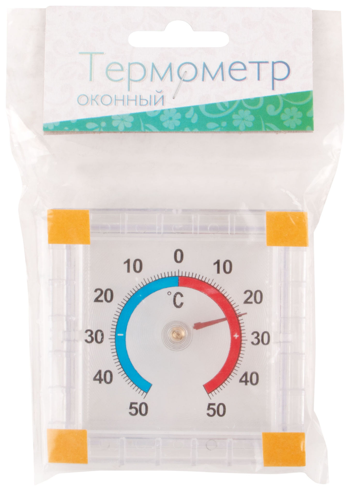 Термометр оконный биметаллический ТББ квадратный (67910)