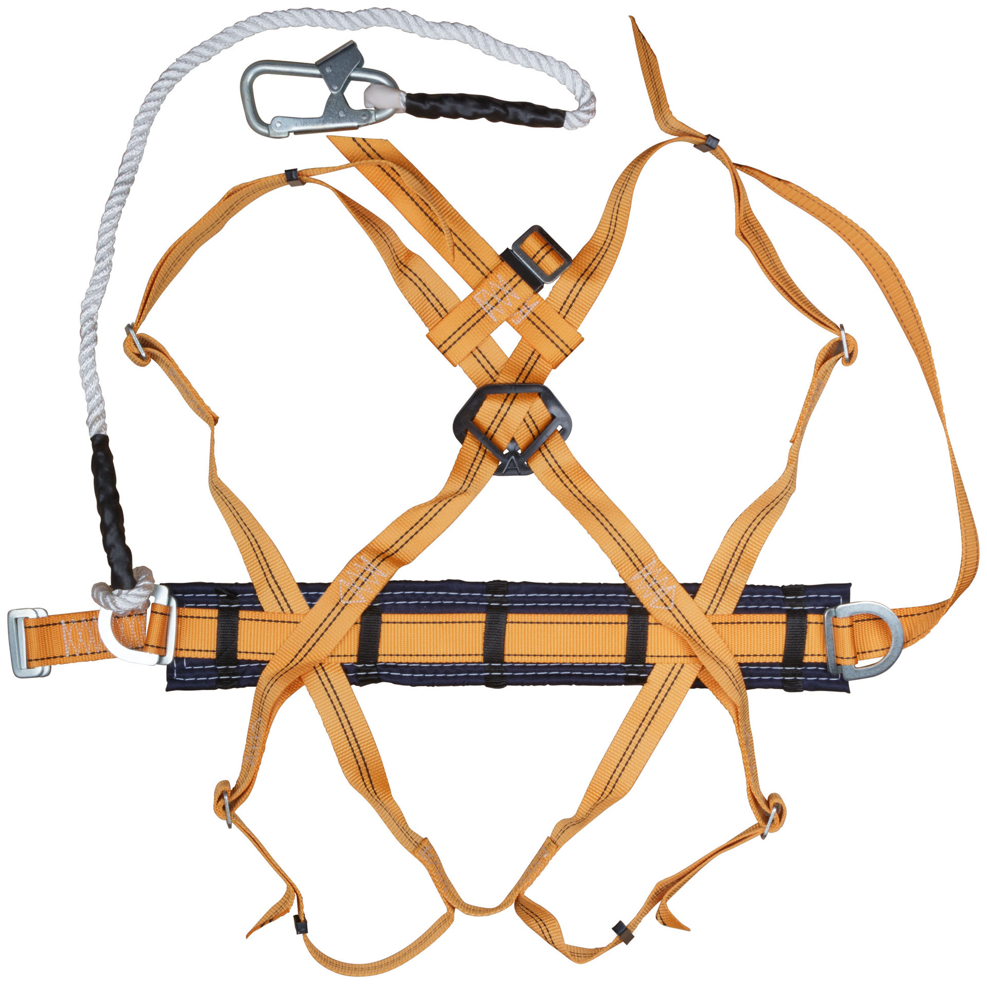Удерживающая привязь с наплечными и набедренными лямками УП-2ЖВ ( канат ) (12578)