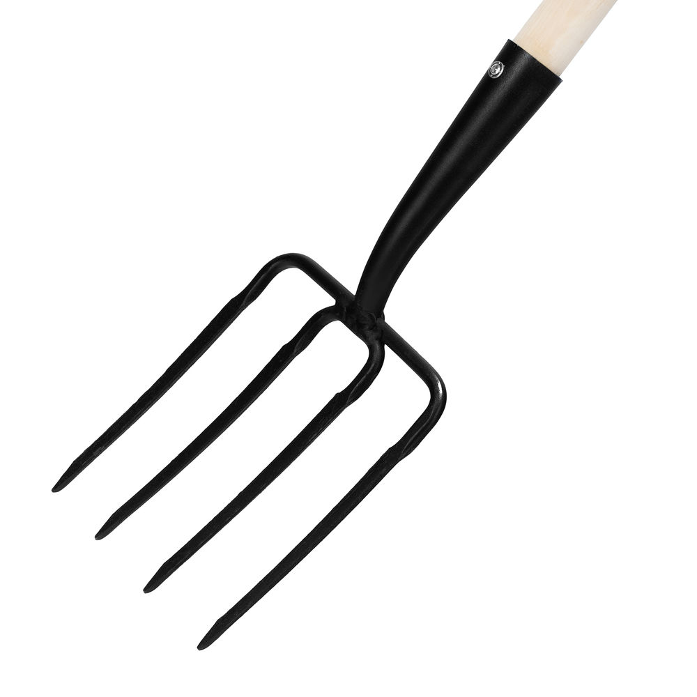 Вилы 4 - х рогие, огородные, 175х220х1320 мм, кованые, деревянный черенок, Арти, (63803)