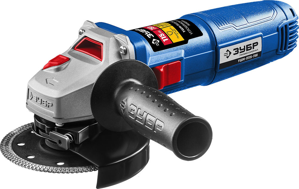 УШМ 750 Вт d115 мм Профессионал ЗУБР Компакт УШМ-П115-750