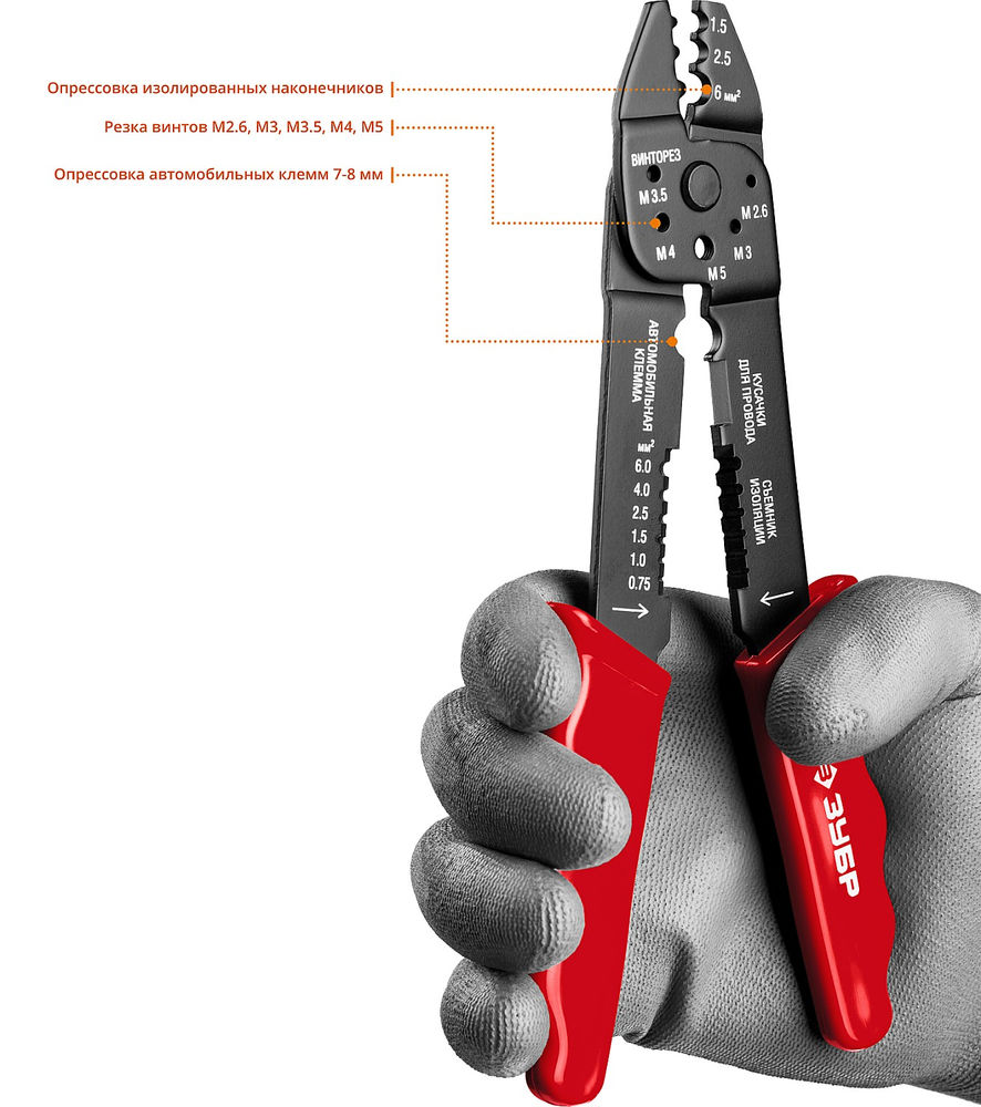 Многофункциональный стриппер ММ-20, 0.75 - 6 мм2 ЗУБР 22667-22_z01