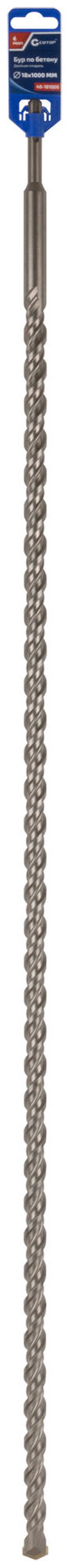 Бур по бетону CUTOP, Profi, двойная резьба, SDS-Plus, 18 х 1000 мм (40-181000)