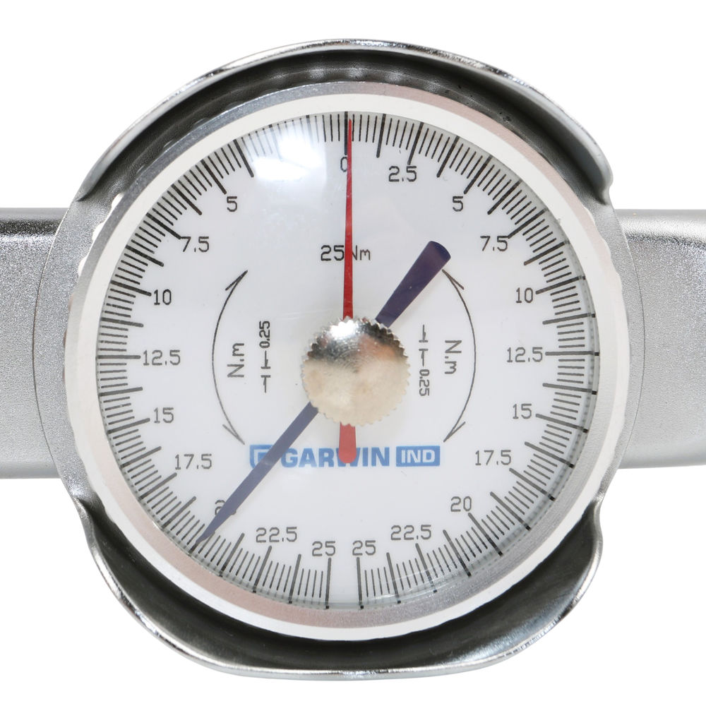 Динамометрический ключ 0-25 Нм, стрелочного типа, двусторонний, с приводным квадратом 1/4, GARWIN INDUSTRIAL, 504610-025-14