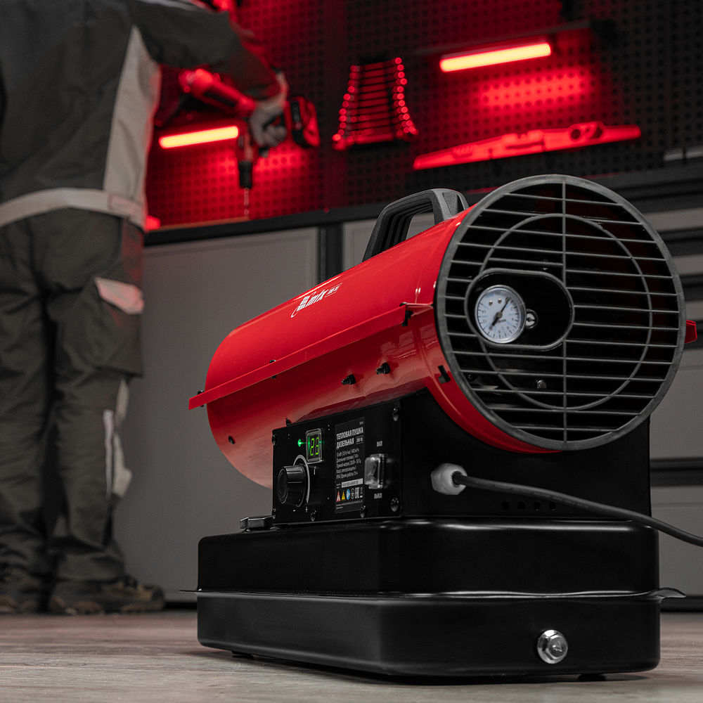 Дизельная тепловая пушка DHB-10i, 10 кВт, 400 м3/ч, прямой нагрев, термостат MTX (98904)