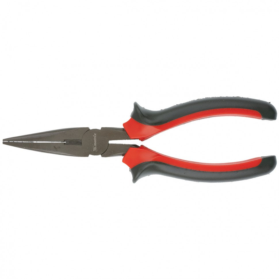 Длинногубцы прямые Black Nickel, 180 мм, двухкомпонентные рукоятки Matrix (17160)