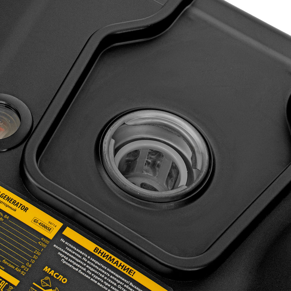 Генератор инверторный GS-4500iSE, 4,5 кВт, 230 В, закрытый корпус, электростартер DENZEL (94714)