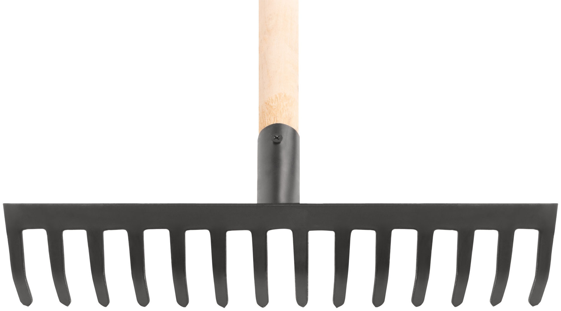 Грабли, прямой зуб, 14 зубьев, с деревянным черенком (76962)